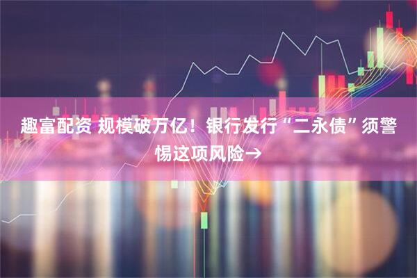 趣富配资 规模破万亿！银行发行“二永债”须警惕这项风险→